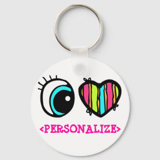 Eye Heart Pictogram, <PERSONALIZE> Keychain