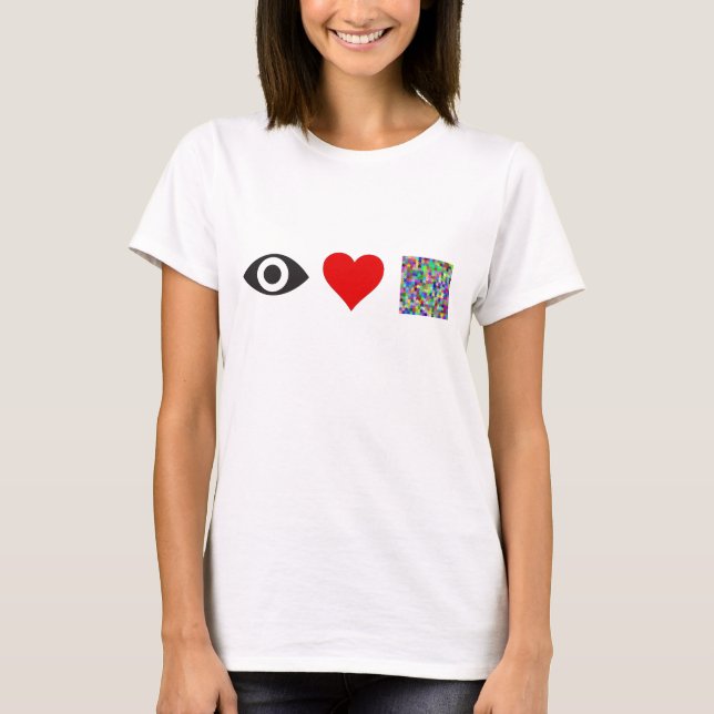 eye heart puzzles T-shirt (Front)