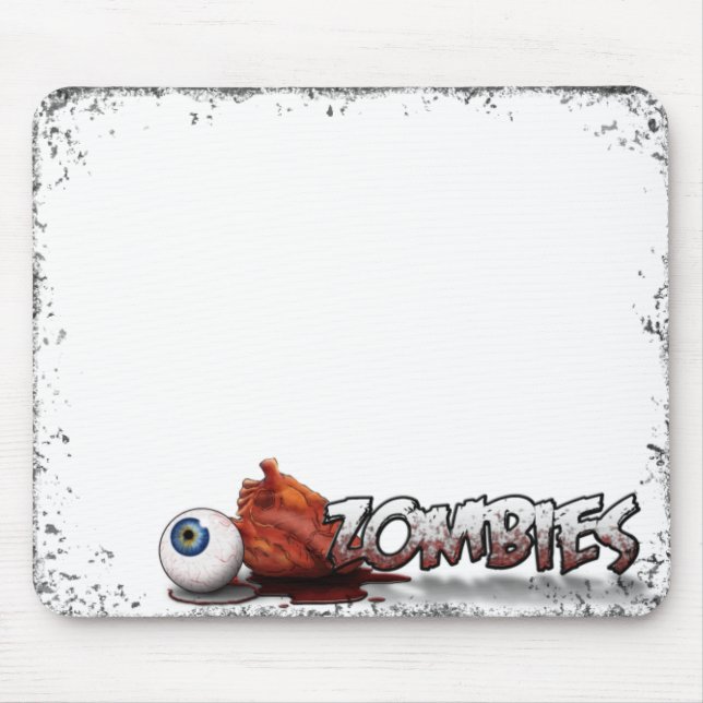 Eye Heart Zombies Mouse Pad (Front)