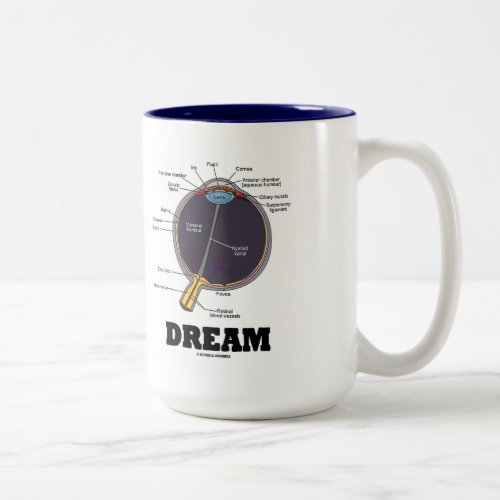 Eye I Dream Anatomical Human Eyeball Two_Tone Coffee Mug