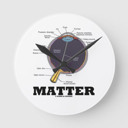 Eye I Matter Anatomical Human Eyeball Round Clock