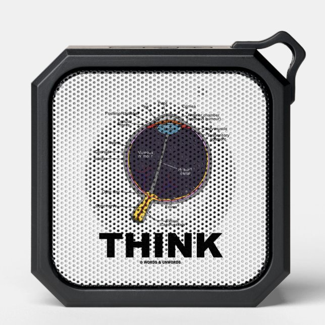 Eye (I) Think Anatomical Geek Humor Bluetooth Speaker (Front)