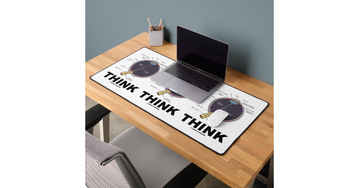 Eye (I) Think Anatomical Geek Humor Desk Mat | Zazzle