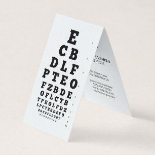 Eye Icon   Vision Chart Business Card