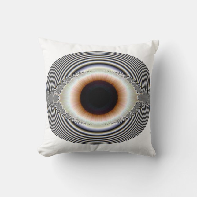 eye in circles throw pillow (Front)