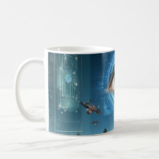 Eye in the Sky Coffee and Tea Mug (Left)