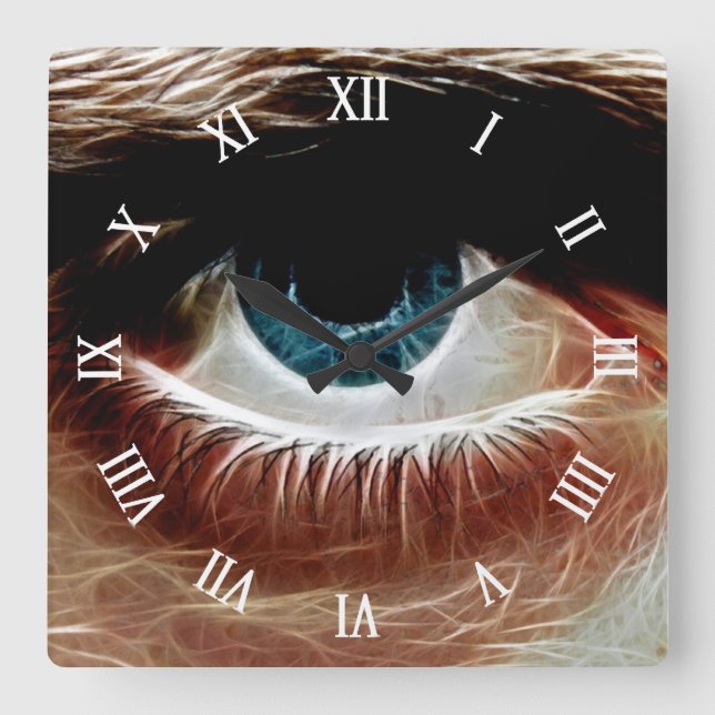 Eye l Window of The Soul l Abstract Art Square Wall Clock (Front)
