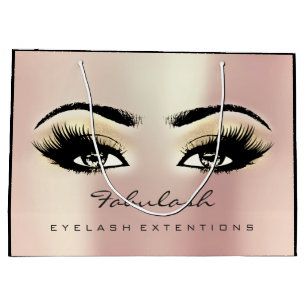 Eye Lash Champaigne Makeup  Beauty Bridal Large Gift Bag