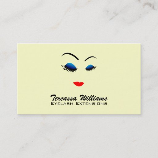 Customizable Eye Lash Extensions Business Cards