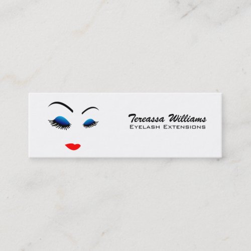 Eye Lash Extensions Skinny Business Cards