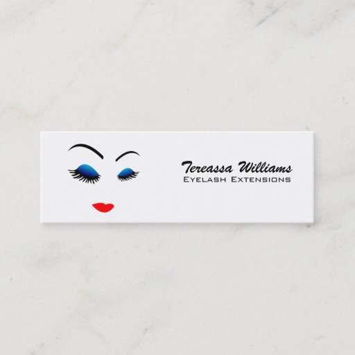 Customizable Eye Lash Extensions Skinny Business Cards
