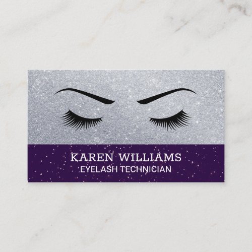 Eye Lash Glitter  Gold Sparkles Business Card