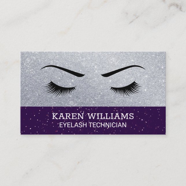Eye Lash Glitter | Gold Sparkles Business Card (Front)