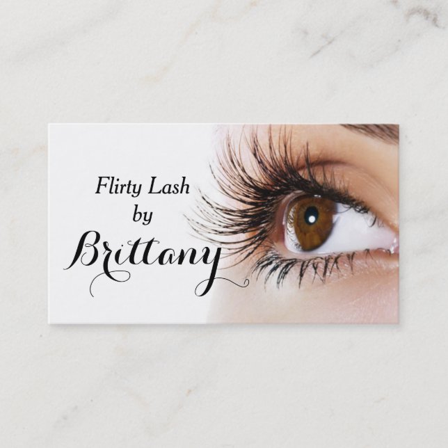 Eye Lashes Extensions Makeup Artist Cosmetologist Business Card (Front)