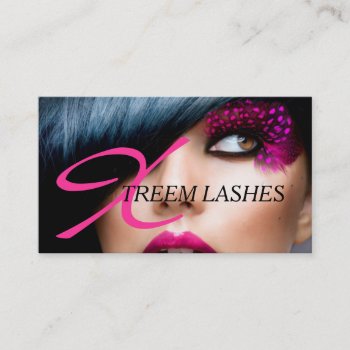 Eye Lashes Extensions Makeup Artist Cosmetologist Business Card by ArtisticEye at Zazzle