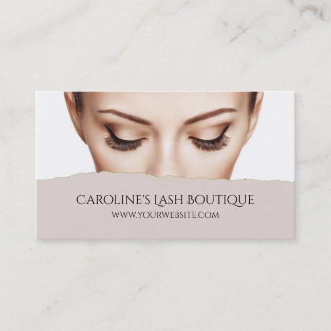 Eye Lashes Extensions Makeup Artist Cosmetologist Business Card (Front)