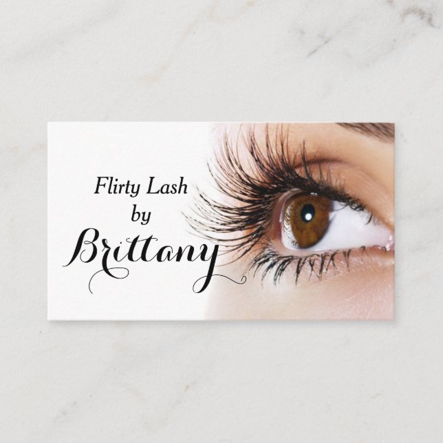 Eye Lashes Extensions Makeup Artist Cosmetologist  Business Card (Front)