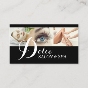 Eye Lashes Extensions Wax Facials Spa Salon Beauty Business Card
