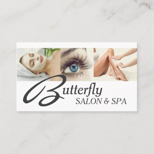 Eye Lashes Extensions Wax Facials Spa Salon Beauty Business Card