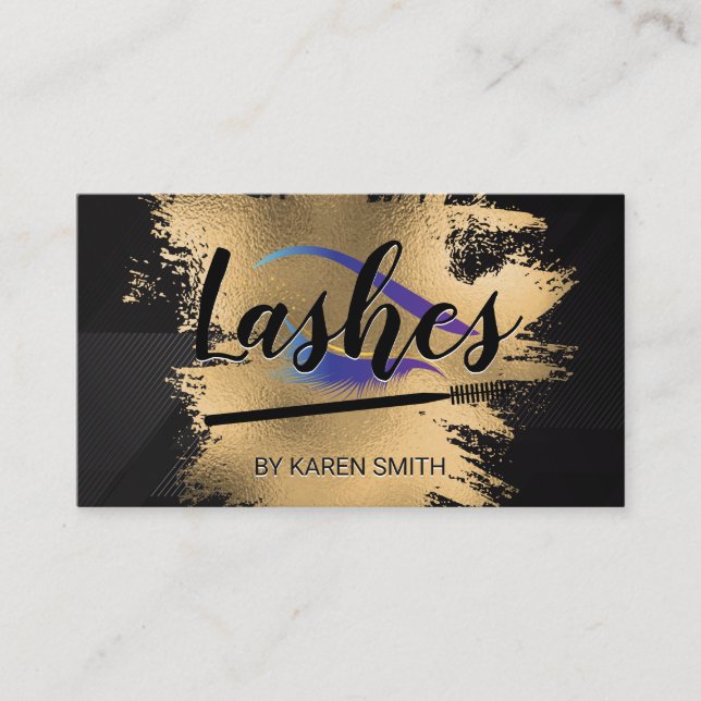 Eye Lashes | Women Beauty Appointment Card (Front)