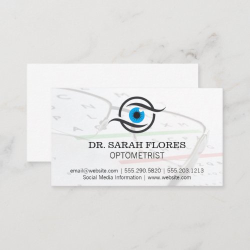 Eye Logo  Prescription Glasses Business Card