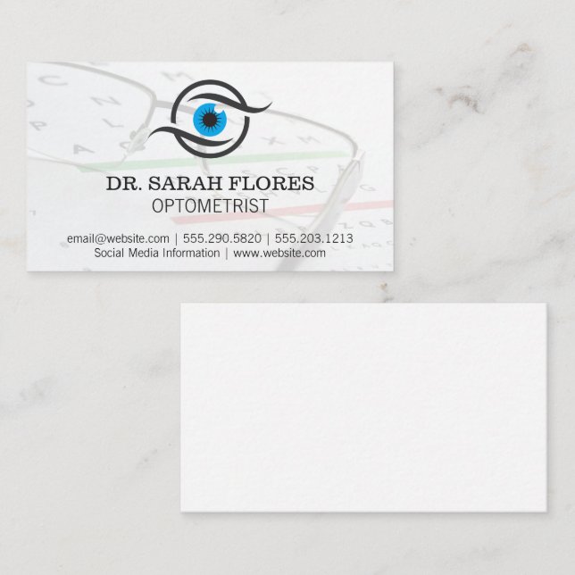 Eye Logo | Prescription Glasses Business Card (Front/Back)