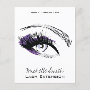 Eye long eyelashes Lash extension icon Flyer