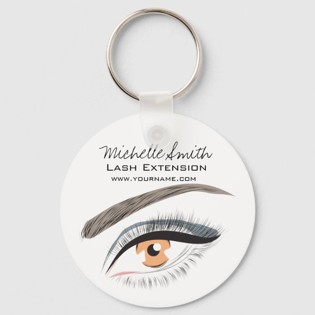Eye long eyelashes Lash extension icon Keychain (Front)