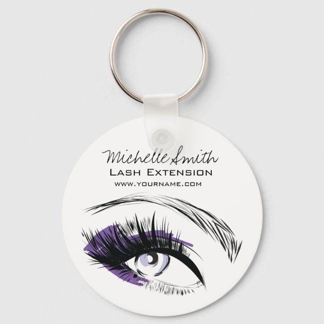 Eye long eyelashes Lash extension icon Keychain (Front)