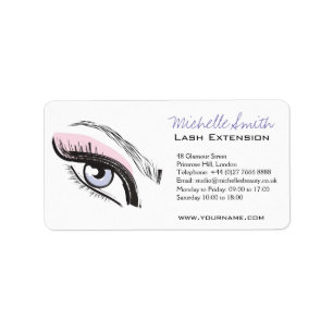 Eye long eyelashes Lash extension icon Label