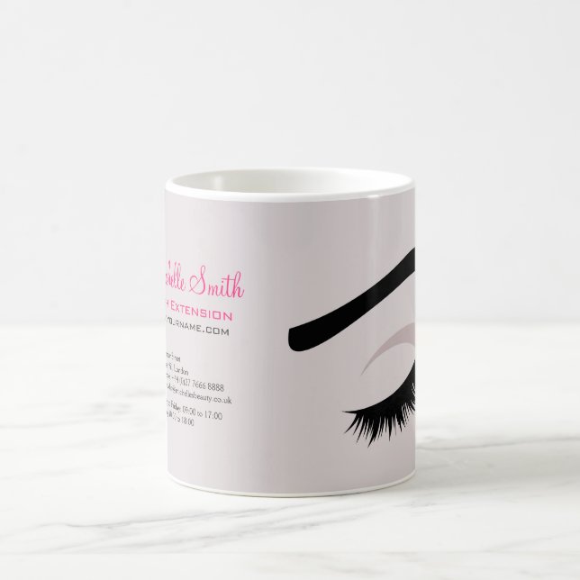 Eye long lashes Lash Extension company branding Coffee Mug (Center)