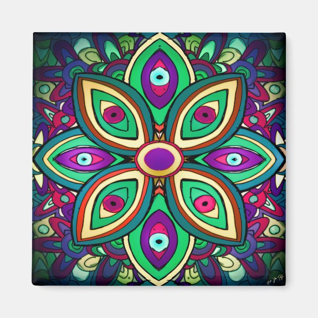 Eye Lotus Art Magnet (Front)