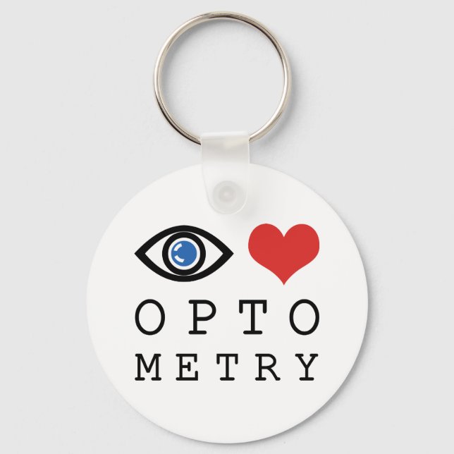 Eye Love Heart Optometry - Optometrist Eye Chart Keychain (Front)