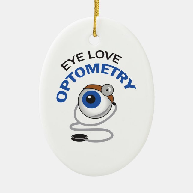 EYE LOVE OPTOMETRY CERAMIC ORNAMENT (Front)