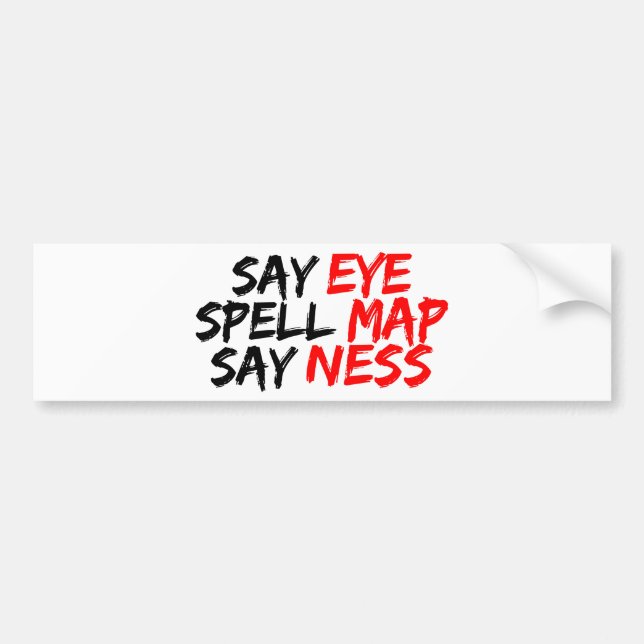 Eye Map Ness Bumper Sticker (Front)
