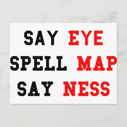 Eye Map Ness Postcard