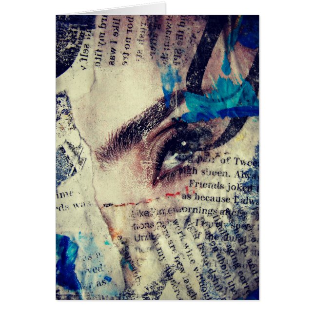 Eye Mixed Media Collage Cards (Front)