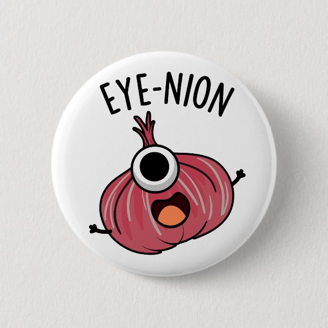 Eye-nion Funny Onion Pun  Button (Front)
