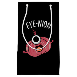 Eye-nion Funny Onion Pun Dark BG Small Gift Bag