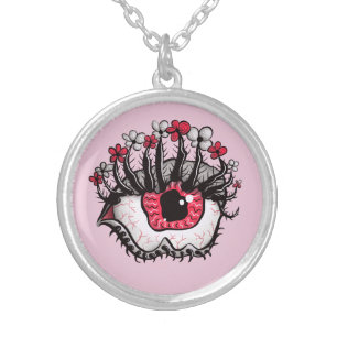 Eye Oddity - Creepy Cute Horror Silver Plated Necklace