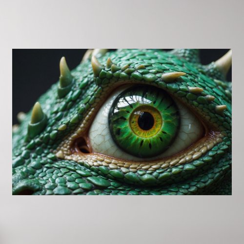 Eye of a Dragon Fantasy Art Poster
