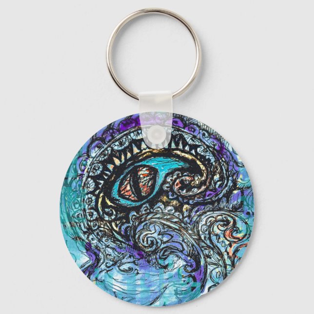 Eye of a Sea Monster Keychain (Front)