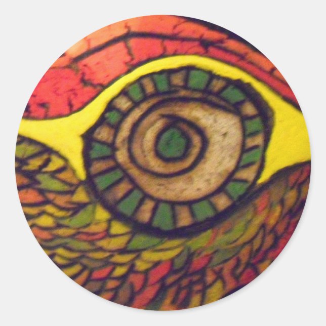 Eye of an Eagle Classic Round Sticker (Front)