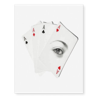 eye of cards temp tattoo