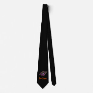 Eye of Dragon Purple Dragon Cool Bro Eyeball Neck Tie