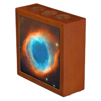 Eye of God Helix Nebula, Galaxies and Stars Pencil Holder