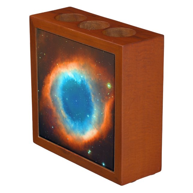 Eye of God Helix Nebula, Galaxies and Stars Pencil Holder (Angled)