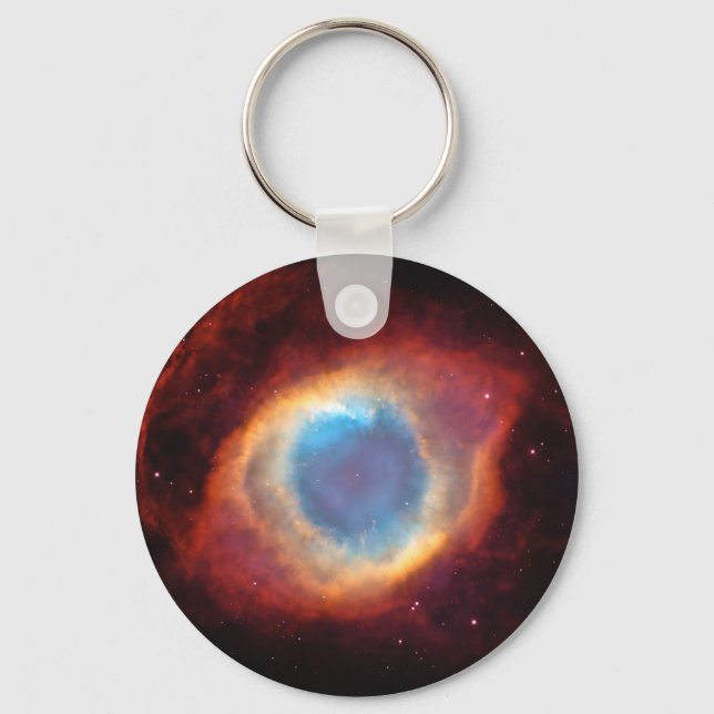 Eye of God Helix Nebula Star Evolution Red Blue Keychain (Front)