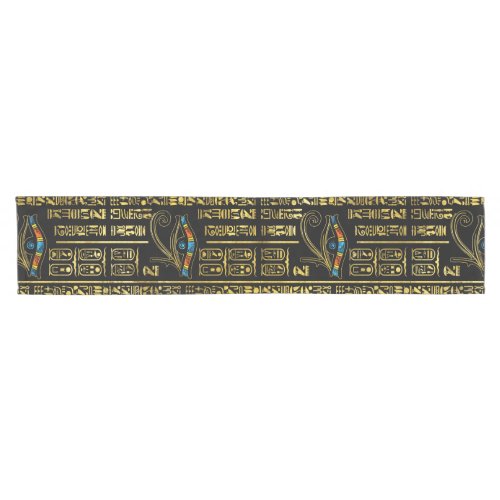 Eye of Horus and Egyptian hieroglyphs pattern Short Table Runner