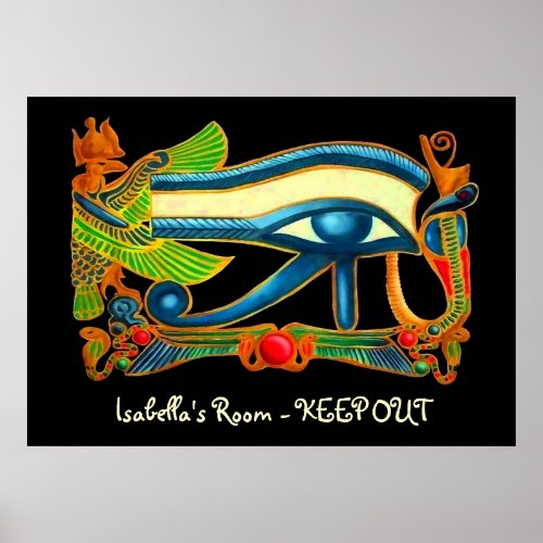 Eye Of Horus bedroom door poster